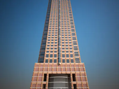 MesseTurm Skyscraper Detailed 3D model