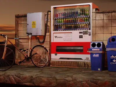 Vending Machine 2 Low-poly 3D model