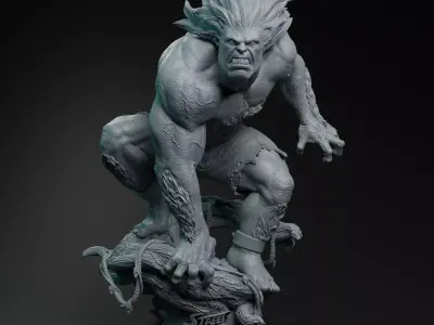 Blanka Street fighter statue  3D print model