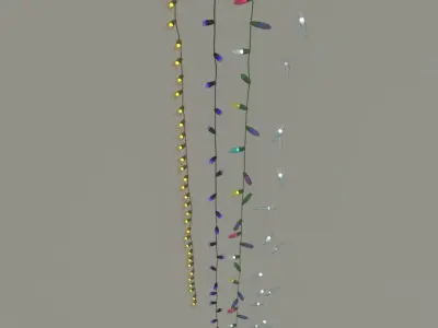 LED String Lights 3D model
