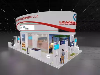 15x8 Exhibition Stand All sides open 3D model