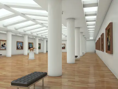 Art Gallery Interior 3D model