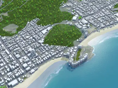 Guaruja Brazil Low-poly 3D model