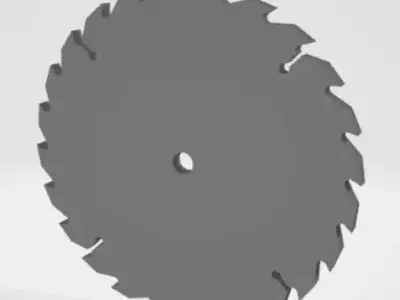 Saw Blade Free low-poly 3D model