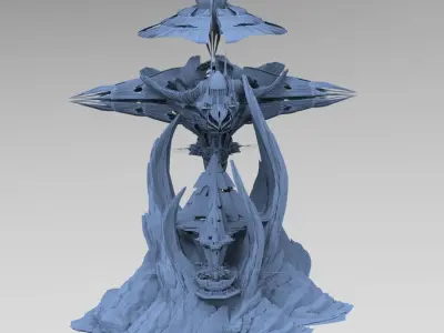 Dark Shroom tech Tower A  3D model