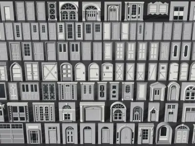 Doors Collection - 120 pieces 3D model