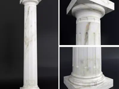 Doric Column Modelling Free 3D model