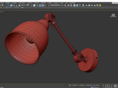Braccio Arte Lamp bronze Low-poly 3D model