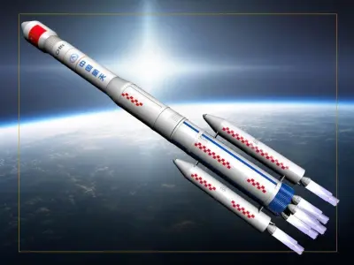 china shenzhou rocket capsule spacecraft 3D model