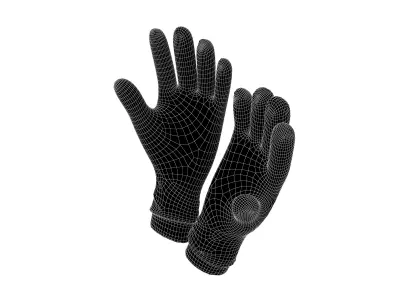 Surgical Gloves Icon v1 001 Low-poly 3D model