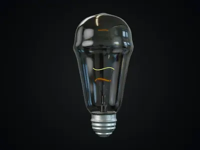 Rusty Old Lamp Wall Mounted 3D model