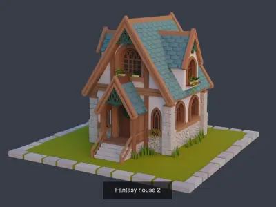 Fantasy House Collection 3D Model Pack