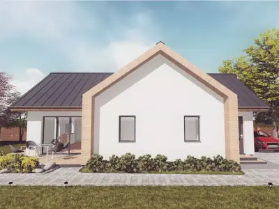 A frame cabin 3D model