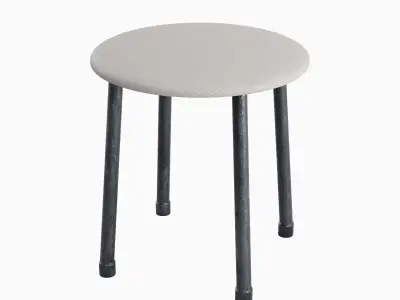 Steel Stool E 05 3D model