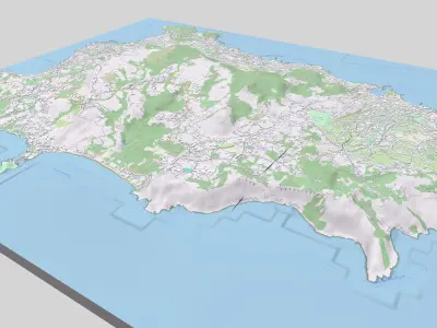 Island Ischia Tyrrhenian Sea Italy 3D model