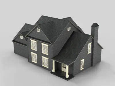 British House Design 15T1  Low-poly 3D model
