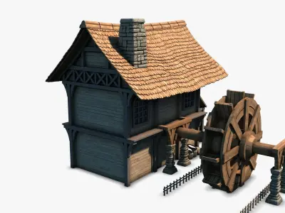 Cottage 12 Low-poly 3D model