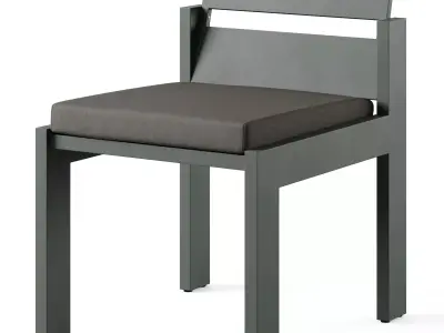 Walker Metal Outdoor Dining Chair  3D model