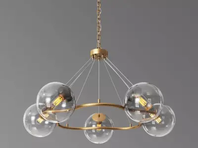 Surface To Air 5 Light Chandelier 3D model