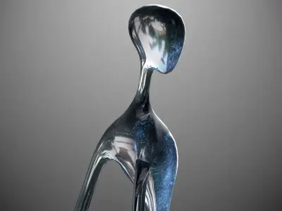 Alien from AI Artificial Intelligence  Low-poly 3D model