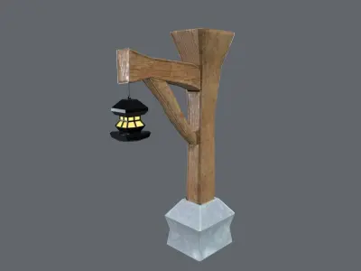 Low Poly Street Lamp Low-poly 3D model