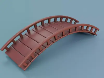Cartoon Bridge 1 3D model