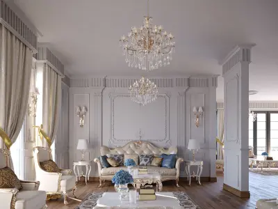 Classic Interior Reception 3D model