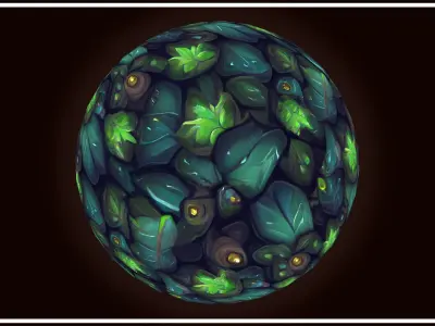 Grass Magic Forest Floor 10 TEXTURES Hand-painted ---PACK 9--- Texture