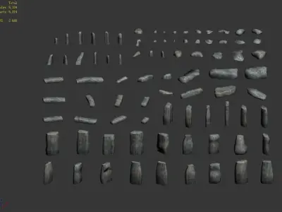 Remaining - Ancient Stone 02 3D model