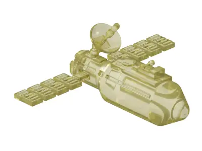 Transparent Space Satellite Toy 3D model