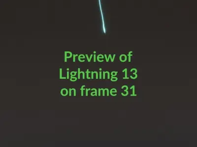Animated Lightning v13 Low-poly 3D model