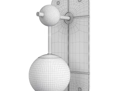DEPEND wall light with brass finish and glass ball Low-poly 3D model