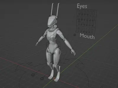 F1L-00 aka Filo Robot model for animation NSFW and SFW  Low-poly 3D model