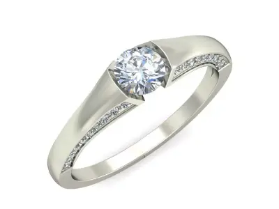 Women Ring  Render 3dm STL OBJ FBX Details 3D print model 341