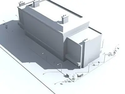 Low poly city block 12 Low-poly 3D model