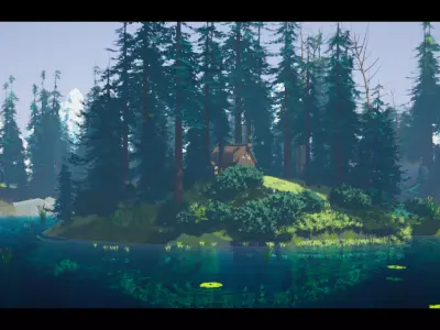 Stylized Forest Environment - UE5 Low-poly 3D model