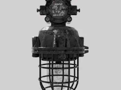 Industrial Lamp OMP300 2 Free low-poly 3D model