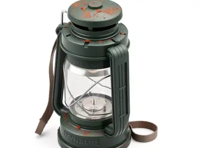 Weathered Camp Light 3D Model Low-poly 3D model