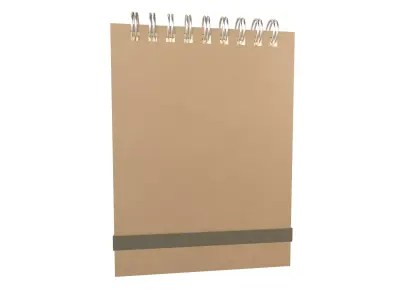 Notebook Pad With Spiral v1 001 Low-poly 3D model