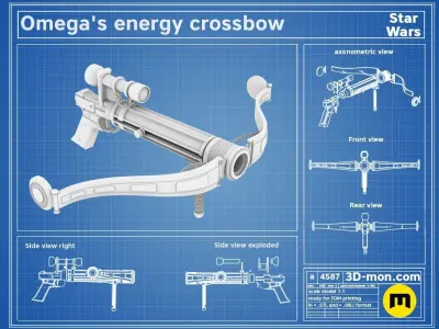 Omega Energy Crossbow Bad Batch Star Wars 3D print model