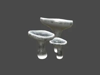 Fantasy Mushroom J10 Black - Scene Backdrop Design Low-poly 3D model