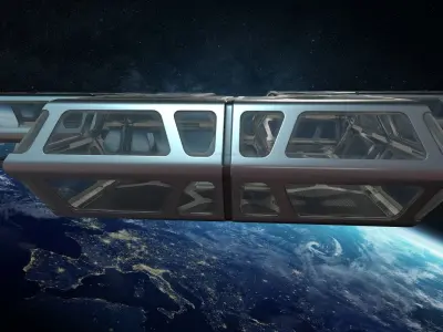 Sci-fi Corridor Low-poly 3D model