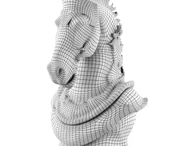 Horse chess Low-poly 3D model