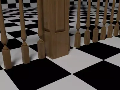 Interior Railing - Style 2 3D model