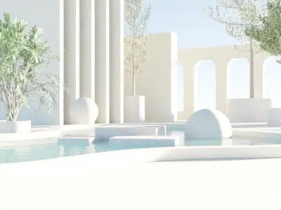 Podium for the demonstration of a product 3D model