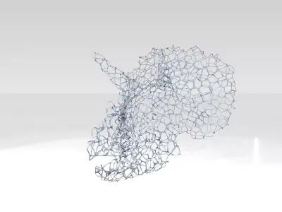 Triceratops Skull Voronoi 3D model