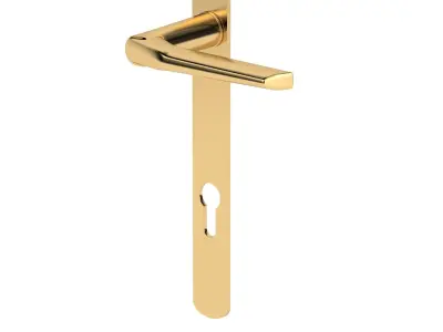  Straight Narrow Door Handle Brass 3D model