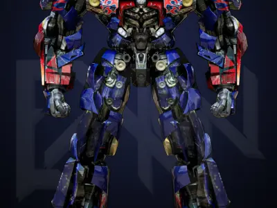 Transformers Optimus Prime DLX DOTM Low-poly 3D model