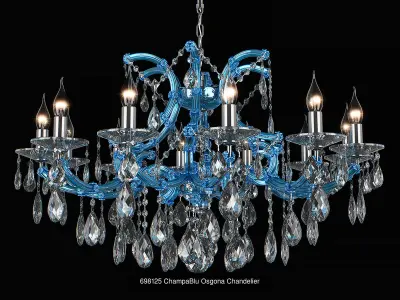 698 ChampaBlu Osgona Collection of Crystal Lamps 3D Model Pack