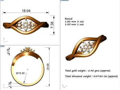 Ring - 2344 3D print model